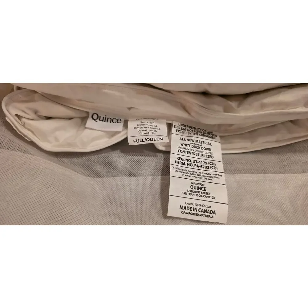 Quince Premium Queen Down All Season Comforter - NEW